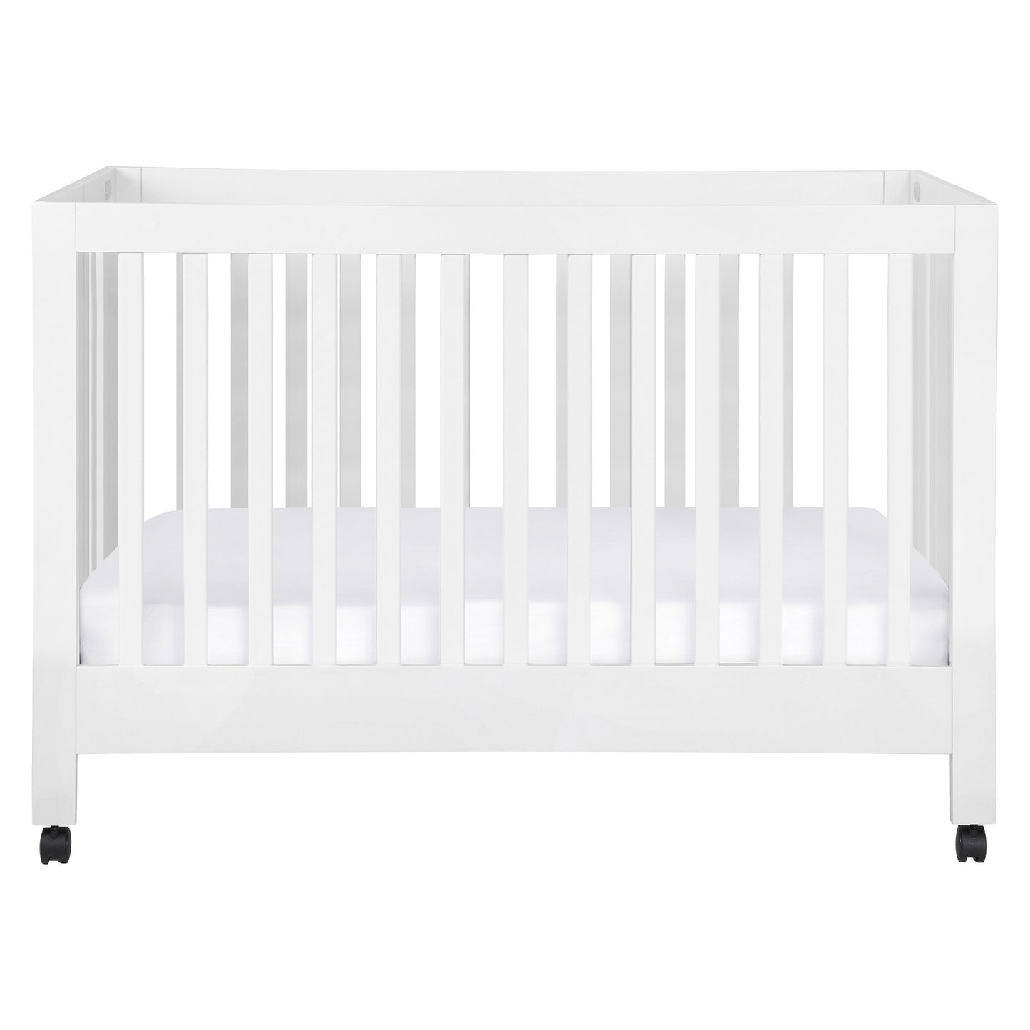 Babyletto Cribs White Babyletto Maki Portable Folding Crib with Toddler Bed Conversion Kit