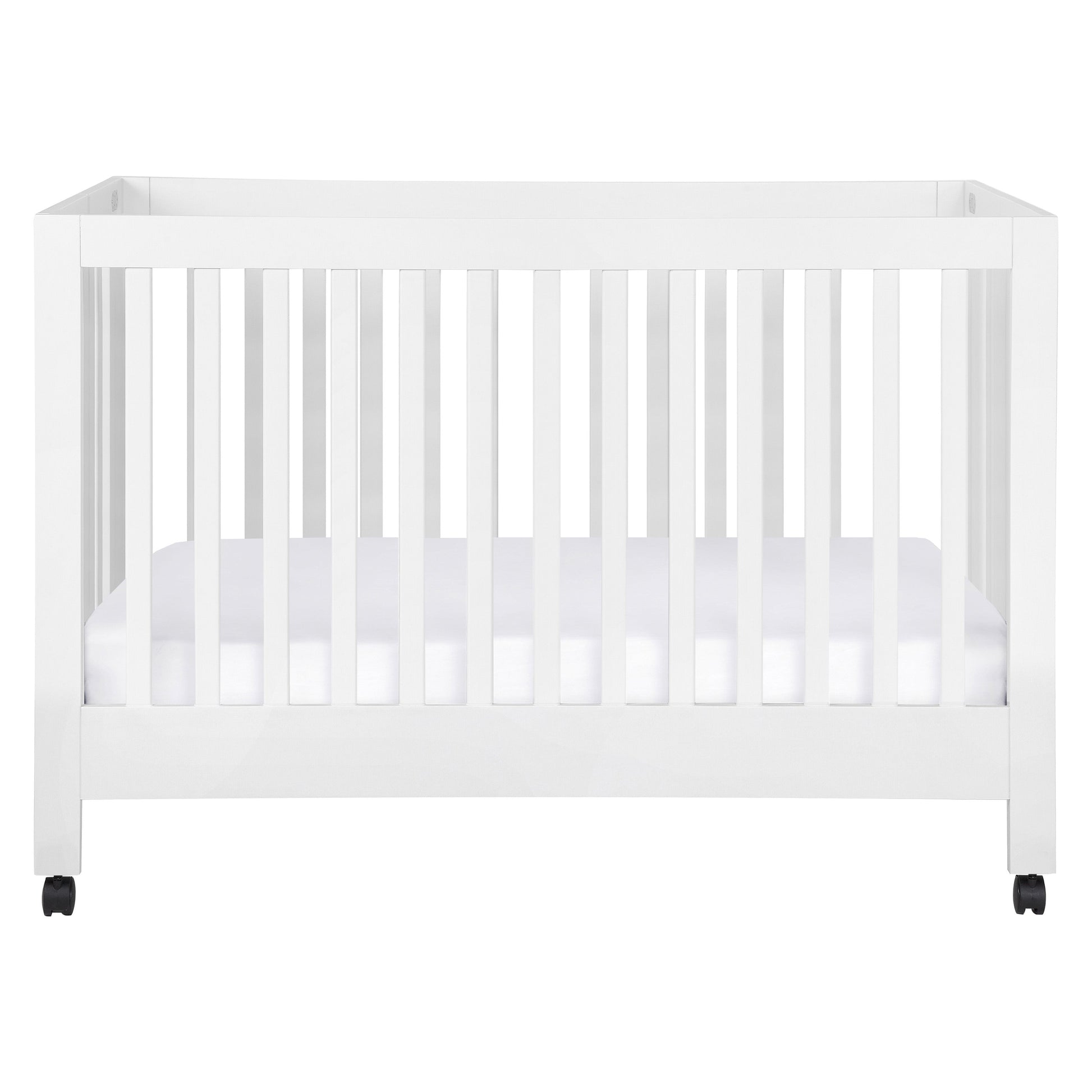Babyletto Cribs White Babyletto Maki Portable Folding Crib with Toddler Bed Conversion Kit