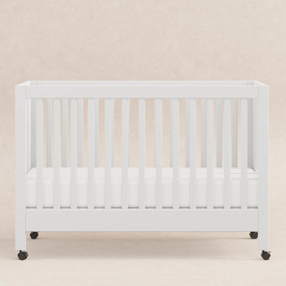 Babyletto Cribs White Babyletto Maki Portable Folding Crib with Toddler Bed Conversion Kit