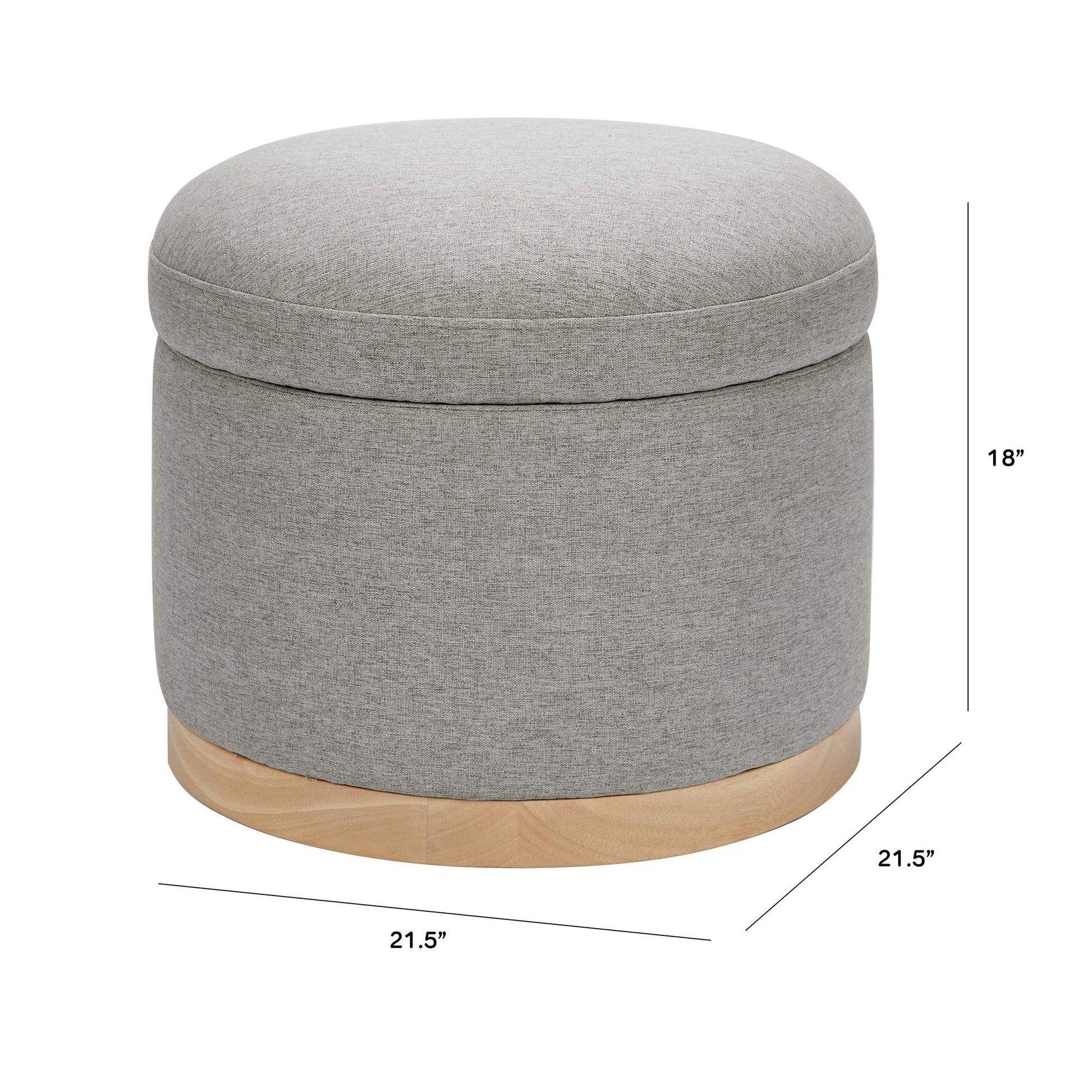 Babyletto Ottomans Babyletto Naka Storage Ottoman in Eco-Performance Fabric | Water Repellent & Stain Resistant