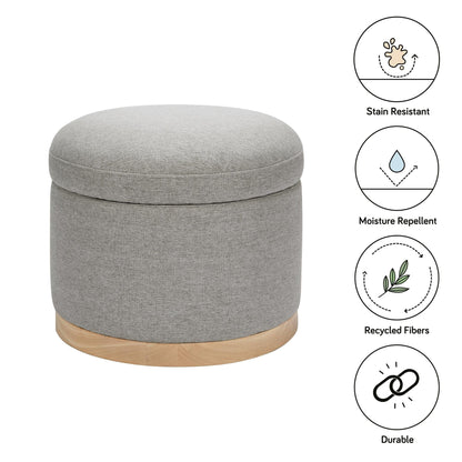Babyletto Ottomans Babyletto Naka Storage Ottoman in Eco-Performance Fabric | Water Repellent & Stain Resistant