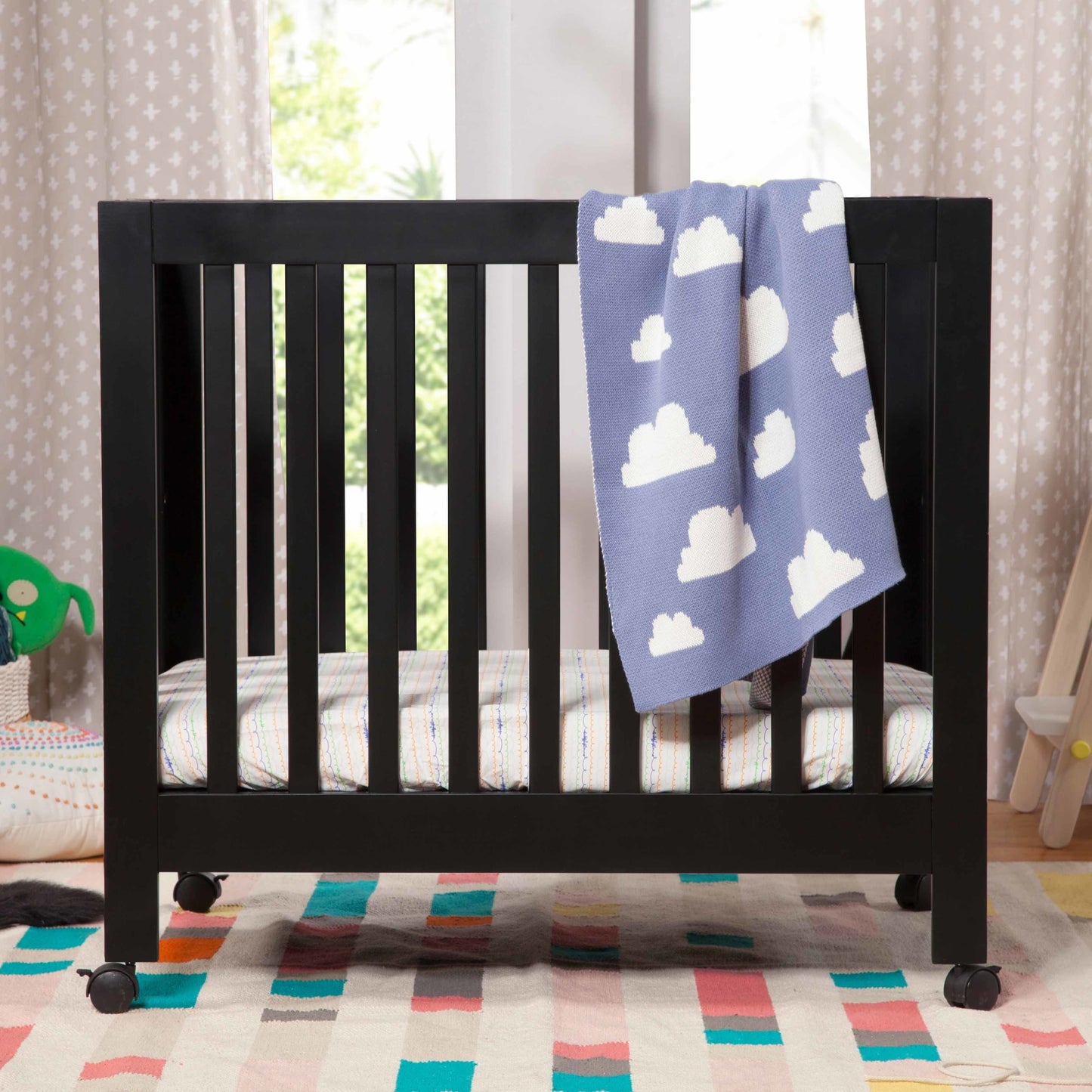Babyletto Cribs Light Sage Babyletto Origami Mini Crib