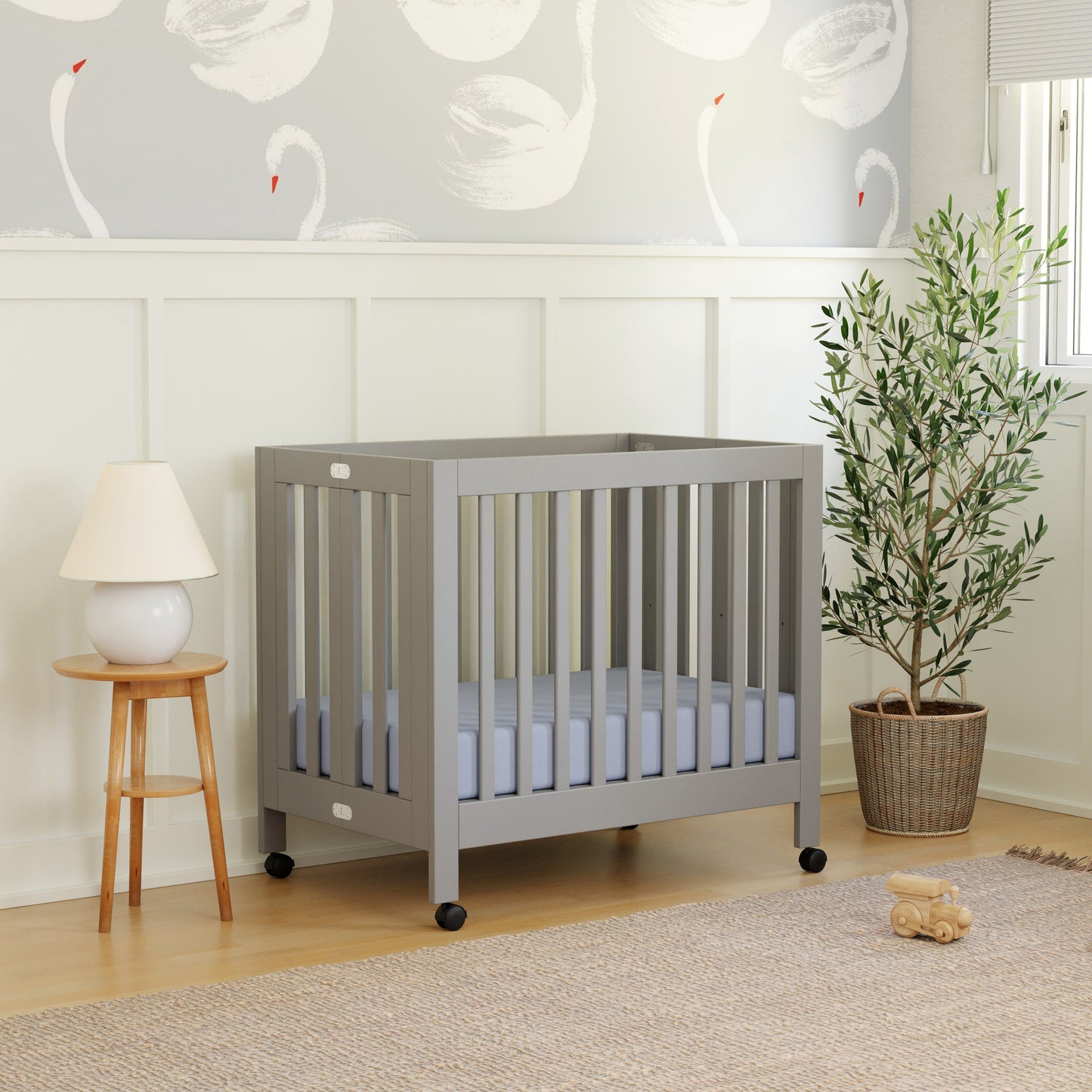 Babyletto Cribs Light Sage Babyletto Origami Mini Crib