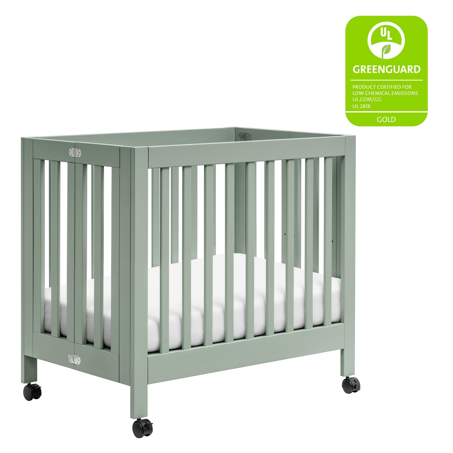 Babyletto Cribs Light Sage Babyletto Origami Mini Crib