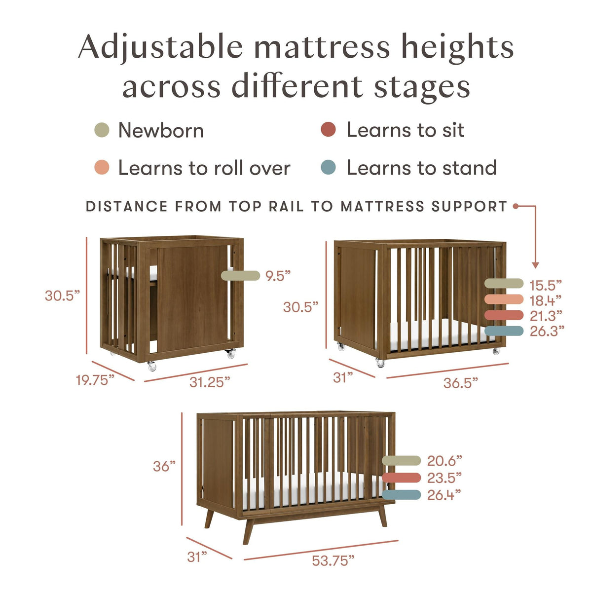 BabylettoBabyletto Palma 8-in-1 Convertible All-Stages Crib with Bassinet & Toddler Bed KitBabysupermarket