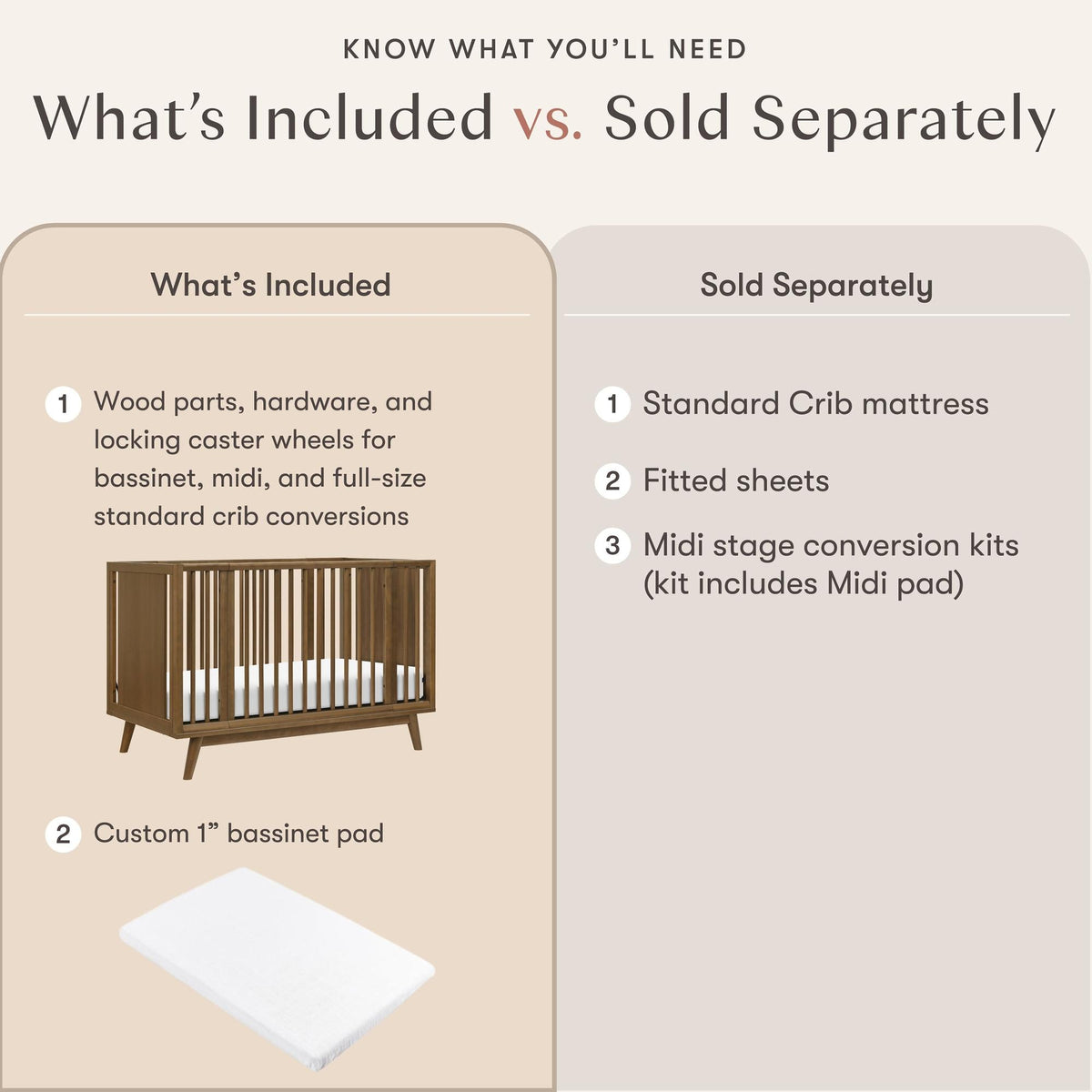 BabylettoBabyletto Palma 8-in-1 Convertible All-Stages Crib with Bassinet & Toddler Bed KitBabysupermarket