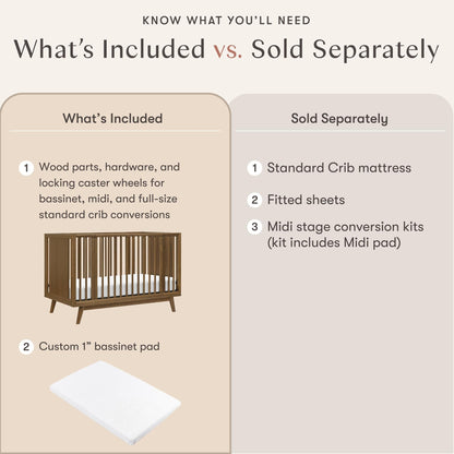 BabylettoBabyletto Palma 8-in-1 Convertible All-Stages Crib with Bassinet & Toddler Bed KitBabysupermarket