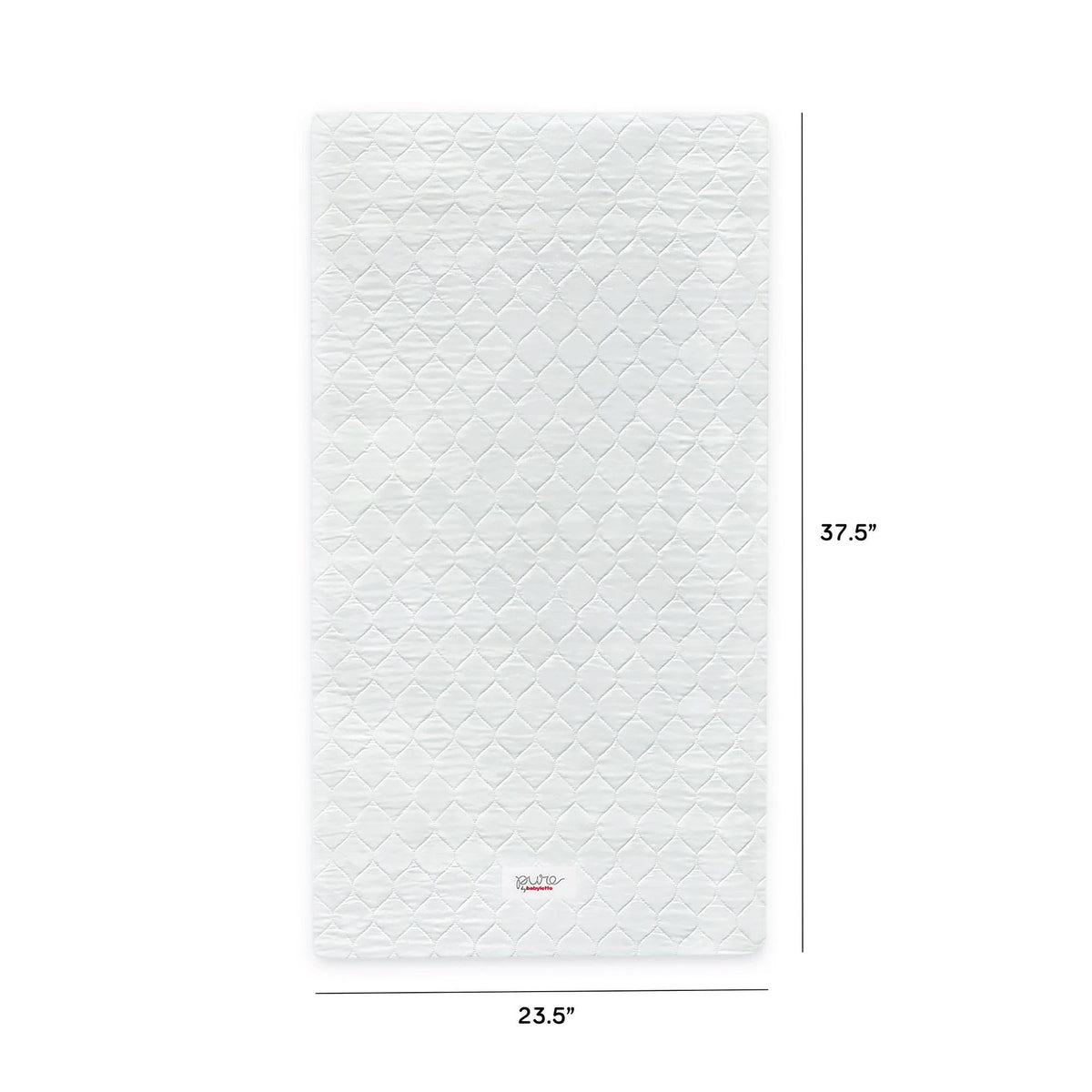 Babyletto Mattresses White Babyletto Pure Core Mini Crib Mattress w/ Hybrid Quilted Waterproof Cover (Lightweight)