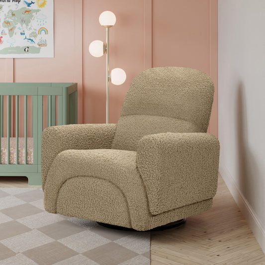 Babyletto Gliders & Rockers Babyletto Rainbow Recliner and Swivel Glider in Teddy Loop
