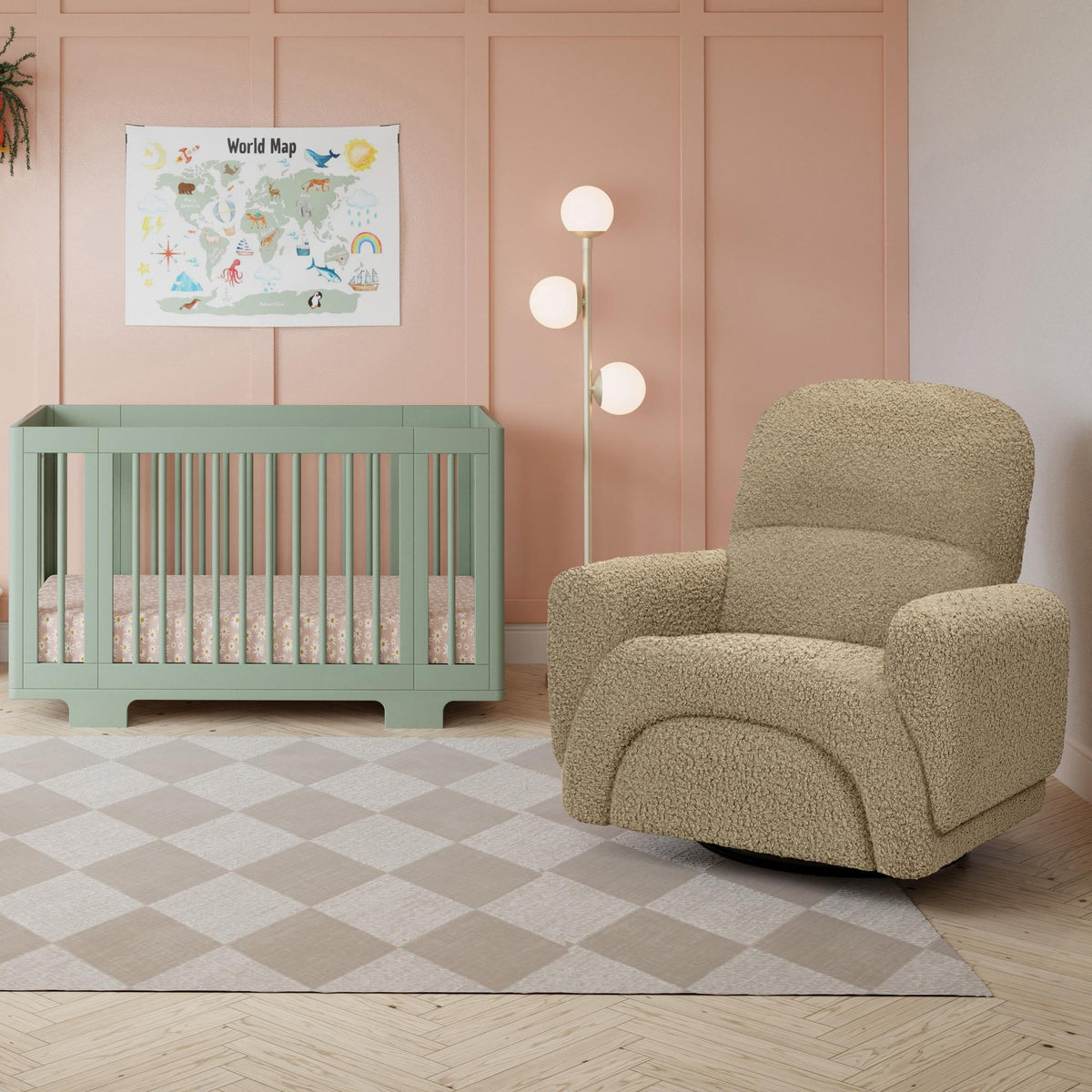 BabylettoBabyletto Rainbow Recliner and Swivel Glider in Teddy LoopBabysupermarket