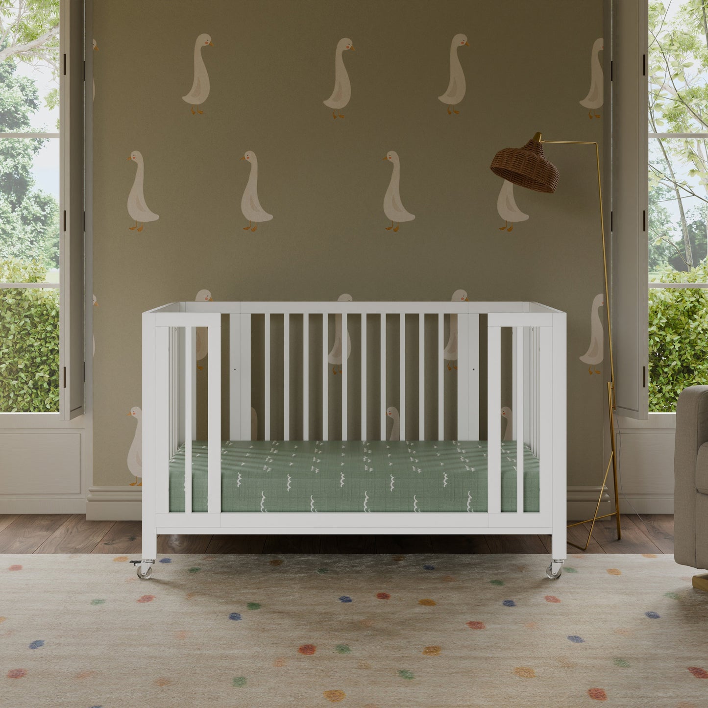 Babyletto Rolli 9-in-1 Convertible All-Stages Crib with Bassinet & Toddler Bed Conversion Kits