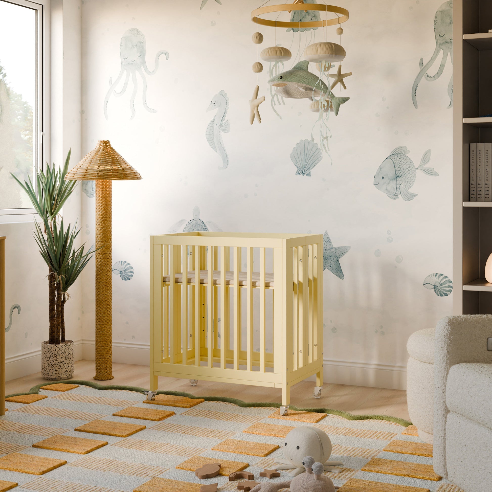 Babyletto Rolli 9-in-1 Convertible All-Stages Crib with Bassinet & Toddler Bed Conversion Kits