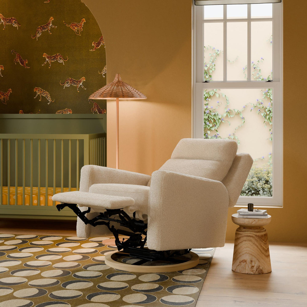 Babyletto Gliders & Rockers Babyletto Sigi Pro Power Recliner & Swivel Glider with Power Adjustable Headrest and Lumbar Support
