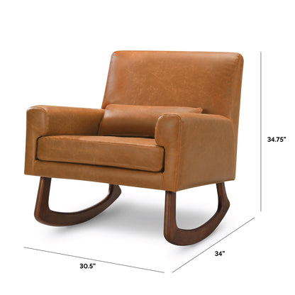 Babyletto Gliders & Rockers Tan Vegan Leather Babyletto Sleepytime Rocker in Vegan Leather