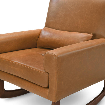 Babyletto Gliders & Rockers Tan Vegan Leather Babyletto Sleepytime Rocker in Vegan Leather