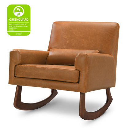 Babyletto Gliders & Rockers Tan Vegan Leather Babyletto Sleepytime Rocker in Vegan Leather