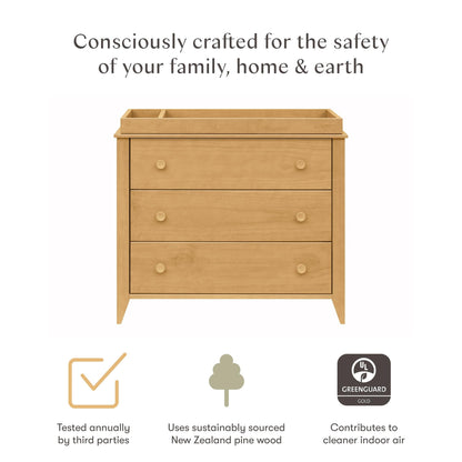BabylettoBabyletto Sprout 3-Drawer Changer Dresser with Removable Changing TrayBabysupermarket