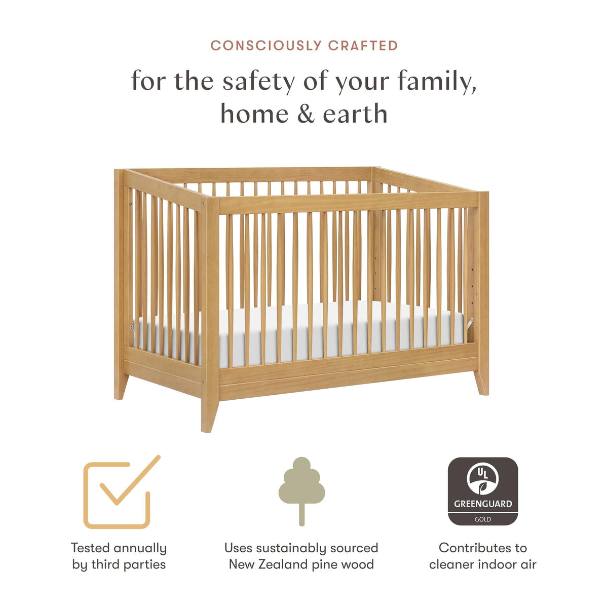 BabylettoBabyletto Sprout 4-in-1 Convertible Crib with Toddler Bed Conversion KitBabysupermarket