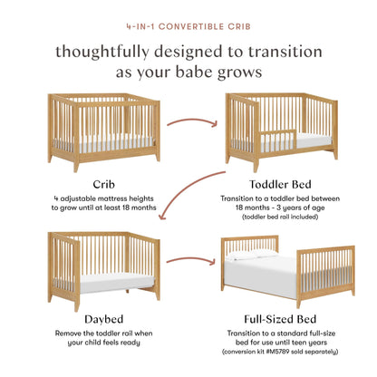 BabylettoBabyletto Sprout 4-in-1 Convertible Crib with Toddler Bed Conversion KitBabysupermarket