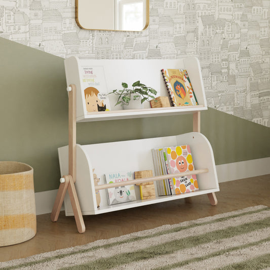 Babyletto Bookcases White / Washed Natural Babyletto Tally Storage and Bookshelf