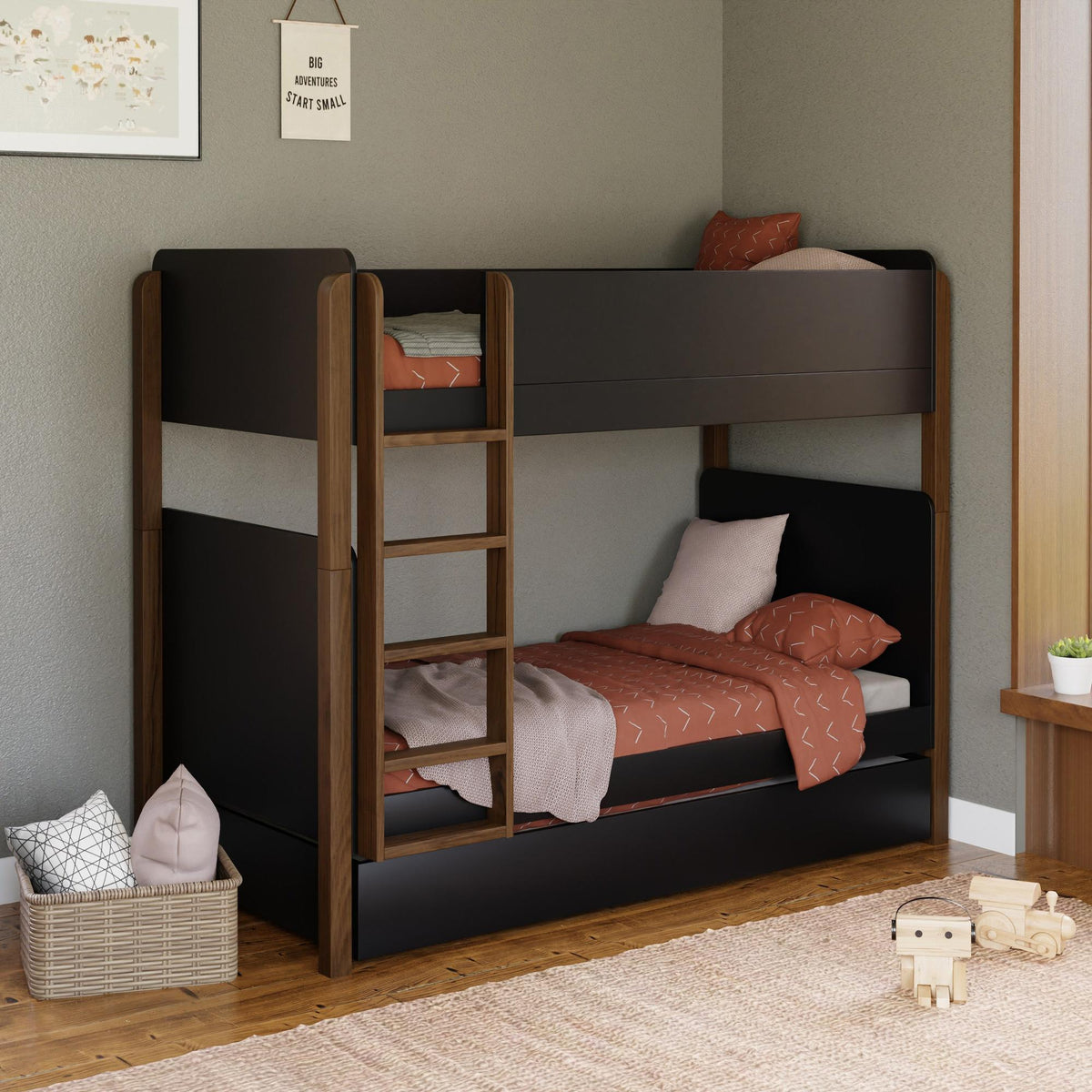 Babyletto Beds - Bunk Babyletto TipToe Twin Storage Trundle Bed