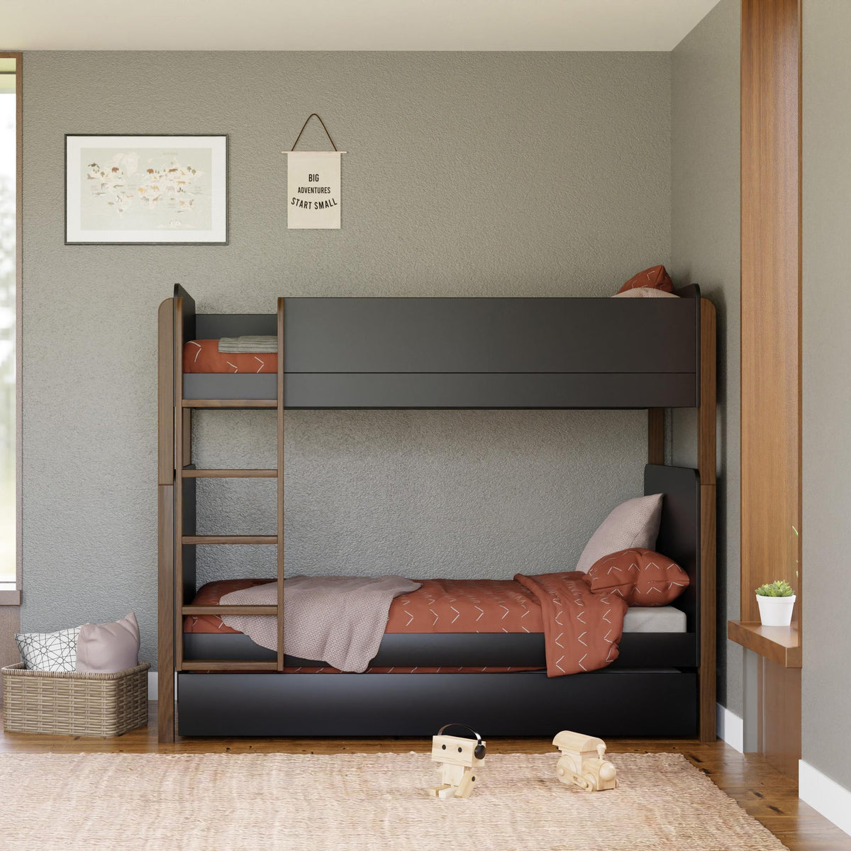 Babyletto Beds - Bunk Babyletto TipToe Twin Storage Trundle Bed