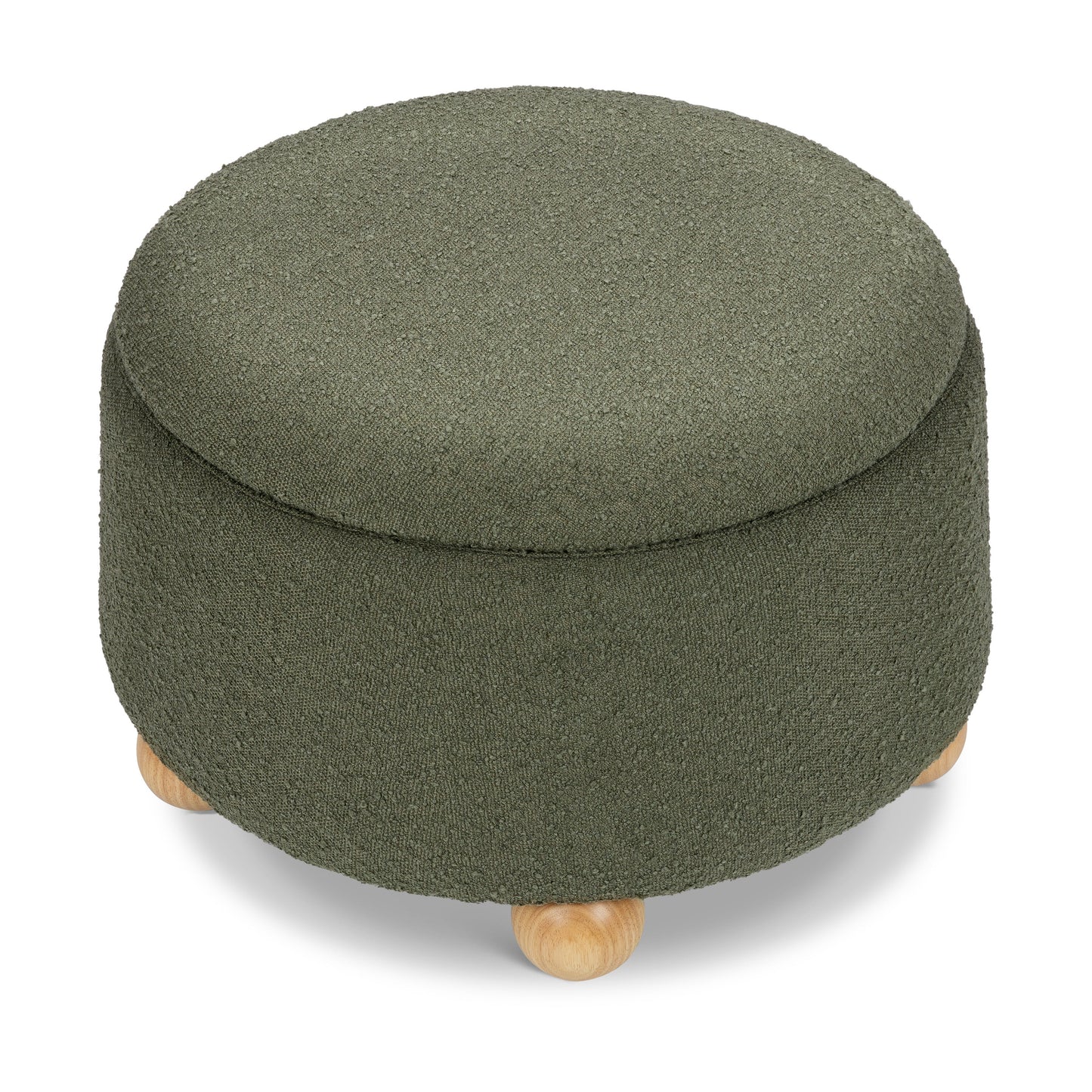 Babyletto Ottomans Chai Shearling with Honey Ball Feet Babyletto Tuffet Storage Ottoman