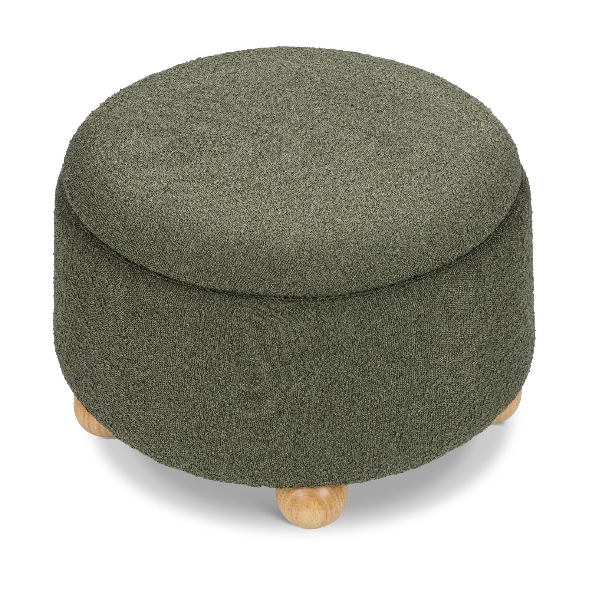 Babyletto Ottomans Chai Shearling with Honey Ball Feet Babyletto Tuffet Storage Ottoman