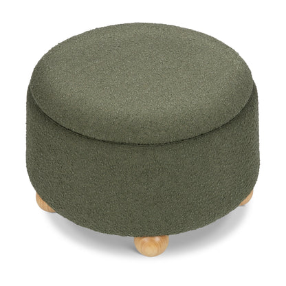 Babyletto Ottomans Chai Shearling with Honey Ball Feet Babyletto Tuffet Storage Ottoman