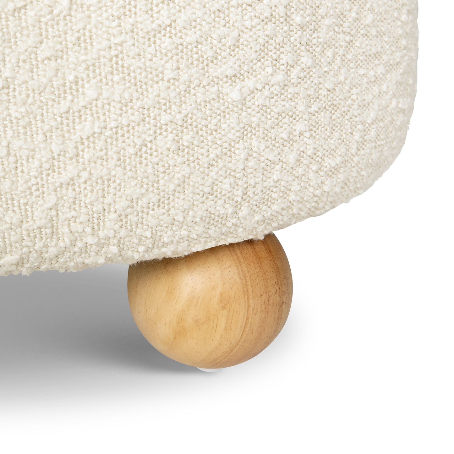 Babyletto Ottomans Chai Shearling with Honey Ball Feet Babyletto Tuffet Storage Ottoman