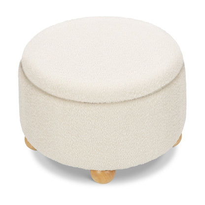 Babyletto Ottomans Chai Shearling with Honey Ball Feet Babyletto Tuffet Storage Ottoman