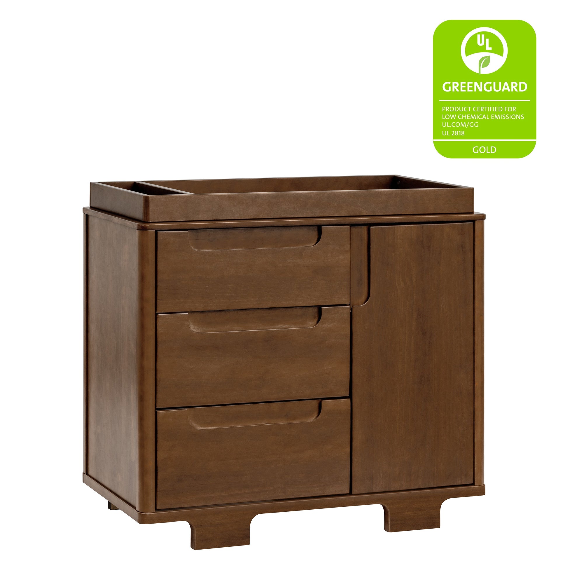 Babyletto Dressers Natural Walnut Babyletto Yuzu 3-Drawer Changer Dresser
