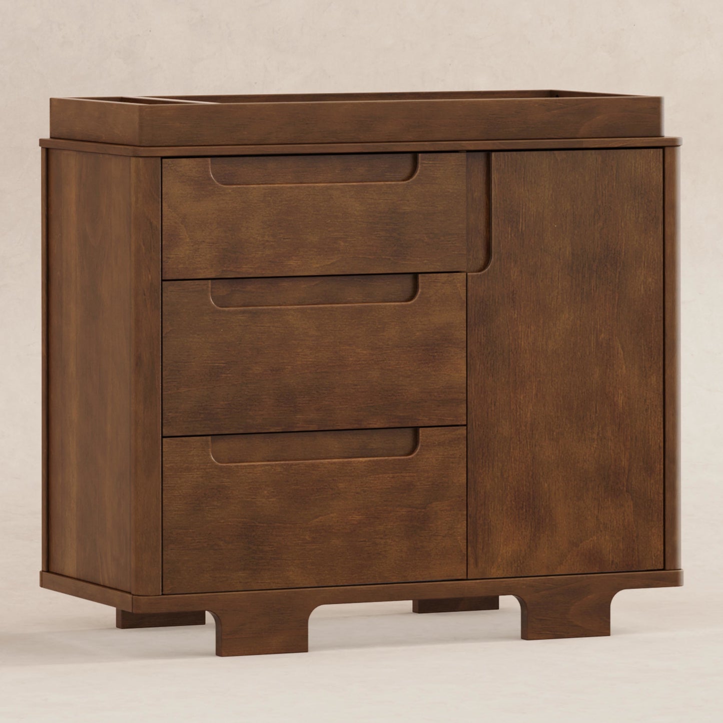 Babyletto Dressers Natural Walnut Babyletto Yuzu 3-Drawer Changer Dresser