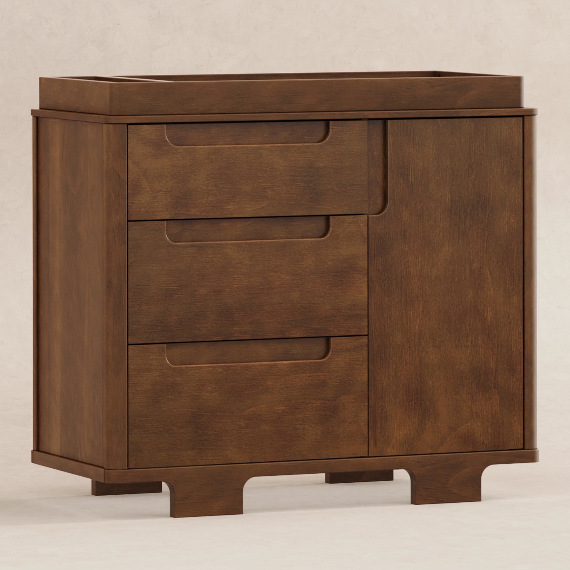 Babyletto Dressers Natural Walnut Babyletto Yuzu 3-Drawer Changer Dresser