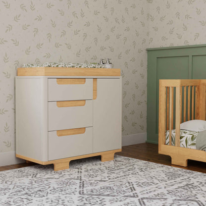 Babyletto Dressers Natural Walnut Babyletto Yuzu 3-Drawer Changer Dresser