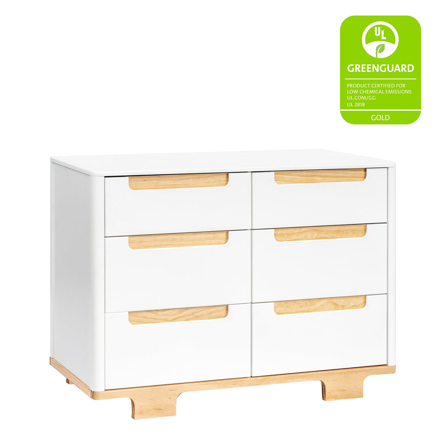 Babyletto Dressers White / Natural Babyletto Yuzu 6-Drawer Dresser