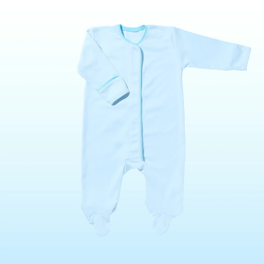 Babynetic Boys Apparel / Sleepwear / Infant Babynetic Premium Magnetic Footie Cloud Blue