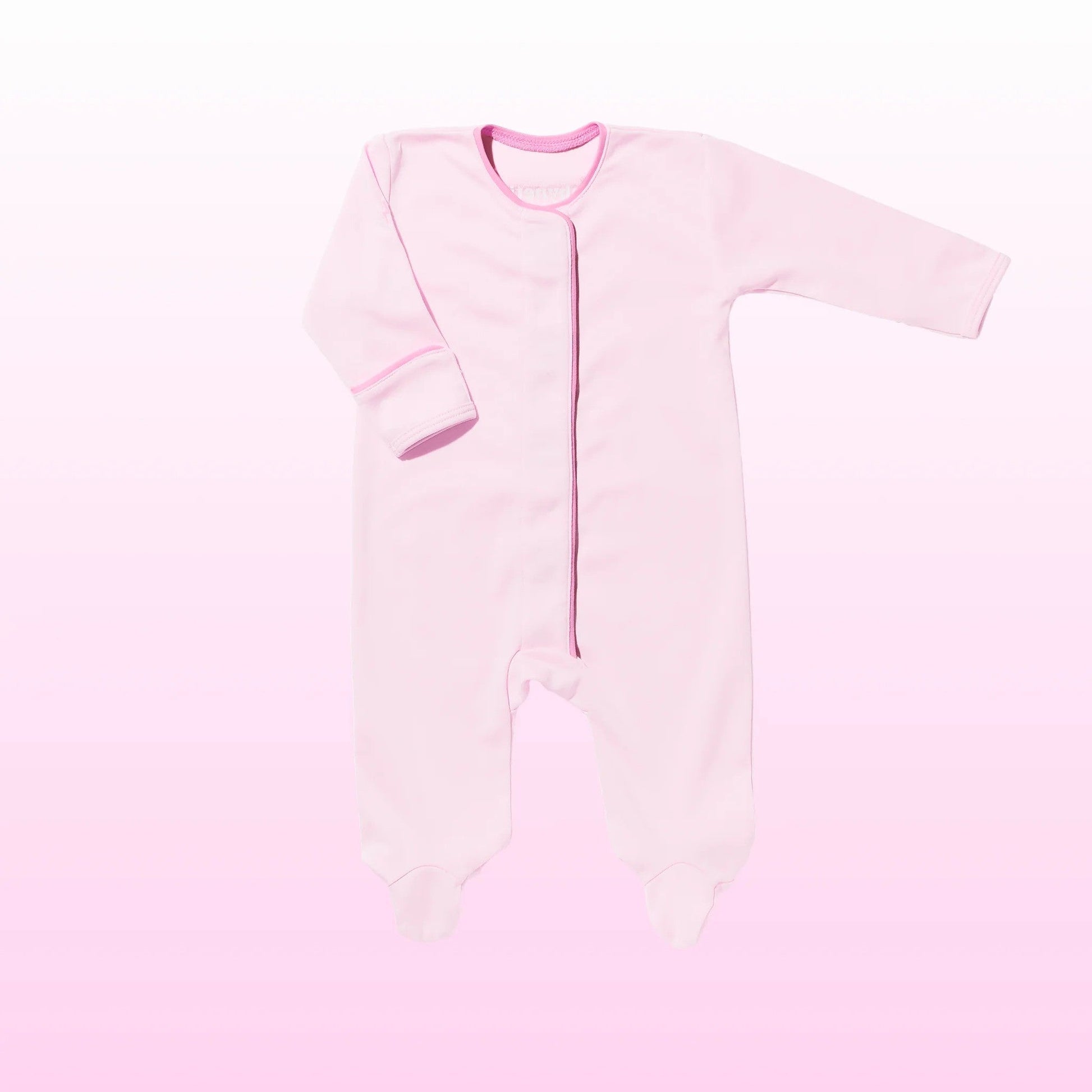 Babynetic Girls Apparel / Sleepwear / Infant Babynetic Premium Magnetic Footie Petal Pink