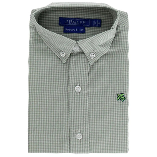 Bailey Boys Button Down Shirt - Celery Check