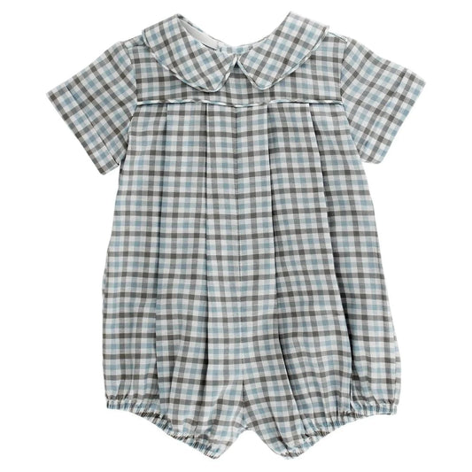 Bailey Boys Dressy Bubble - Pigeon Plaid