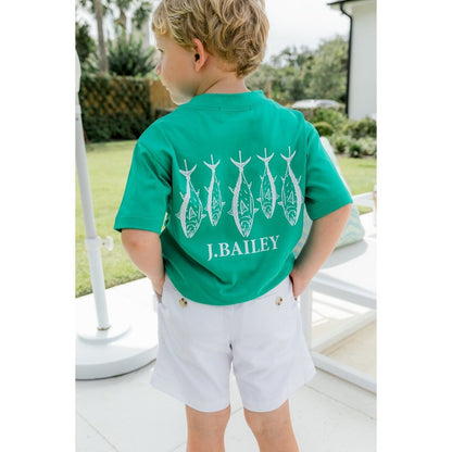 Bailey Boys Boys Apparel Bailey Boys Fish Logo Tee on Kelly