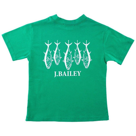 Bailey Boys Fish Logo Tee on Kelly