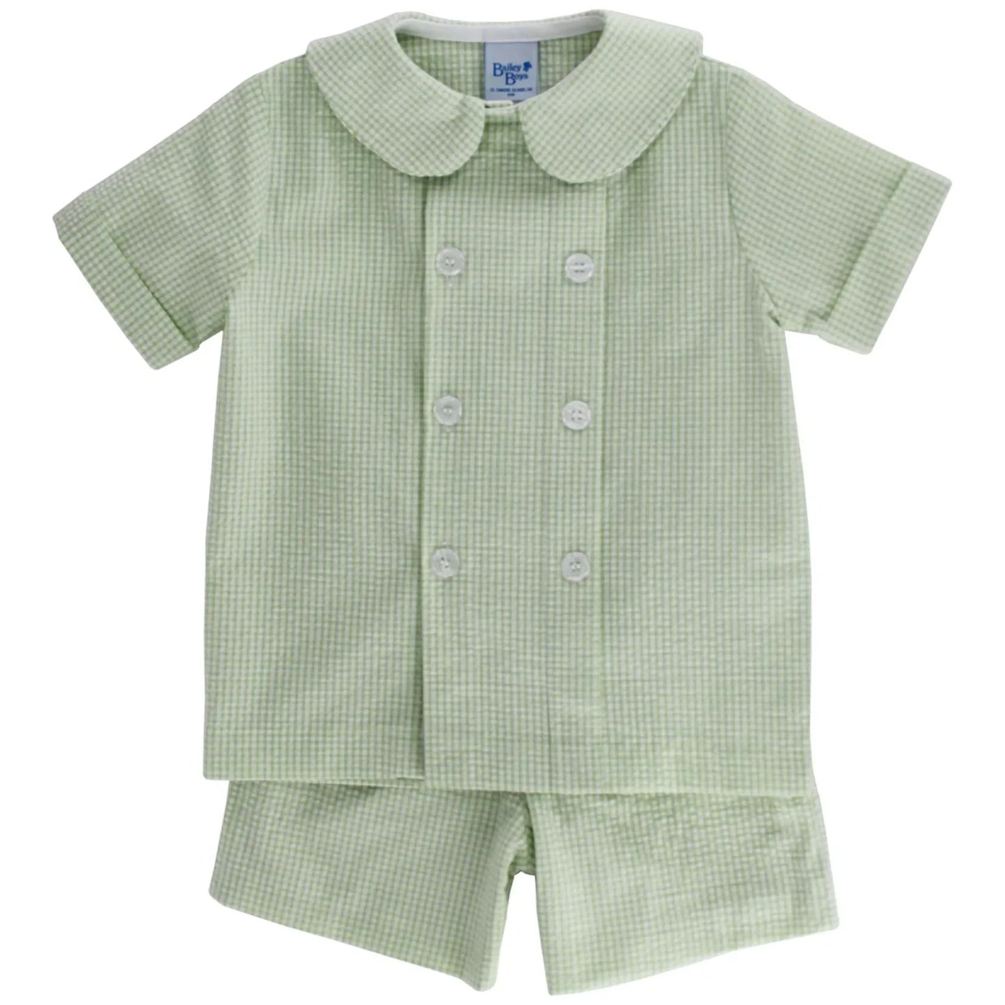 Bailey Boys Grass Seersucker / 2 Toddler Bailey Boys Grass Seersucker Dressy Short Set
