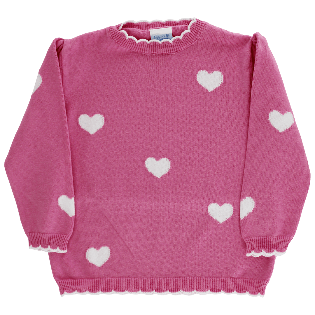 Bailey BoysBailey Boys Heart Print Crew Neck SweaterBabysupermarket