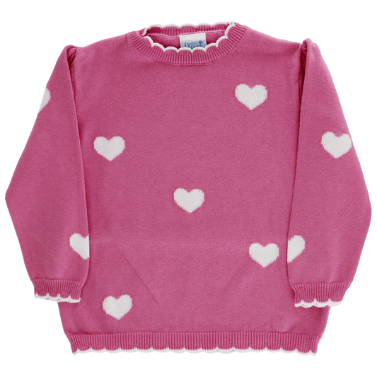 Bailey BoysBailey Boys Heart Print Crew Neck SweaterBabysupermarket