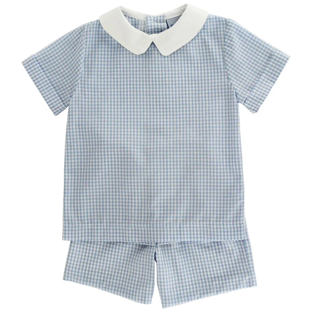 Bailey Boys Blue / 2 Toddler Bailey Boys Light Blue Check Dressy Short Set