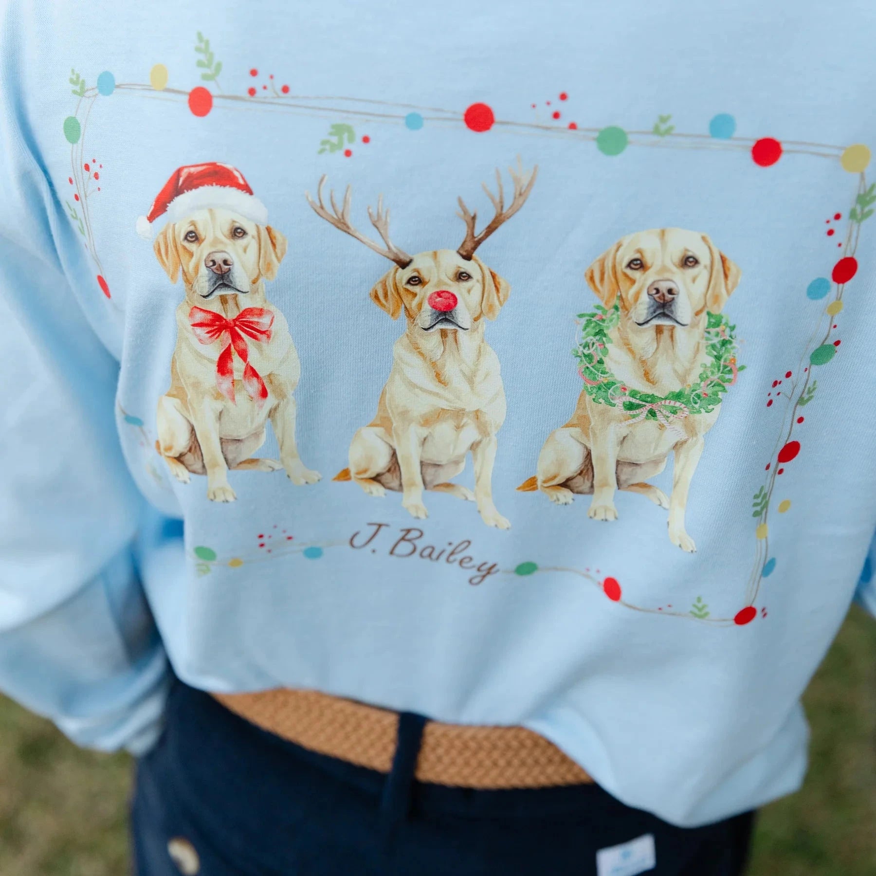 Bailey Boys Long Sleeve Logo Tee - Christmas Labs