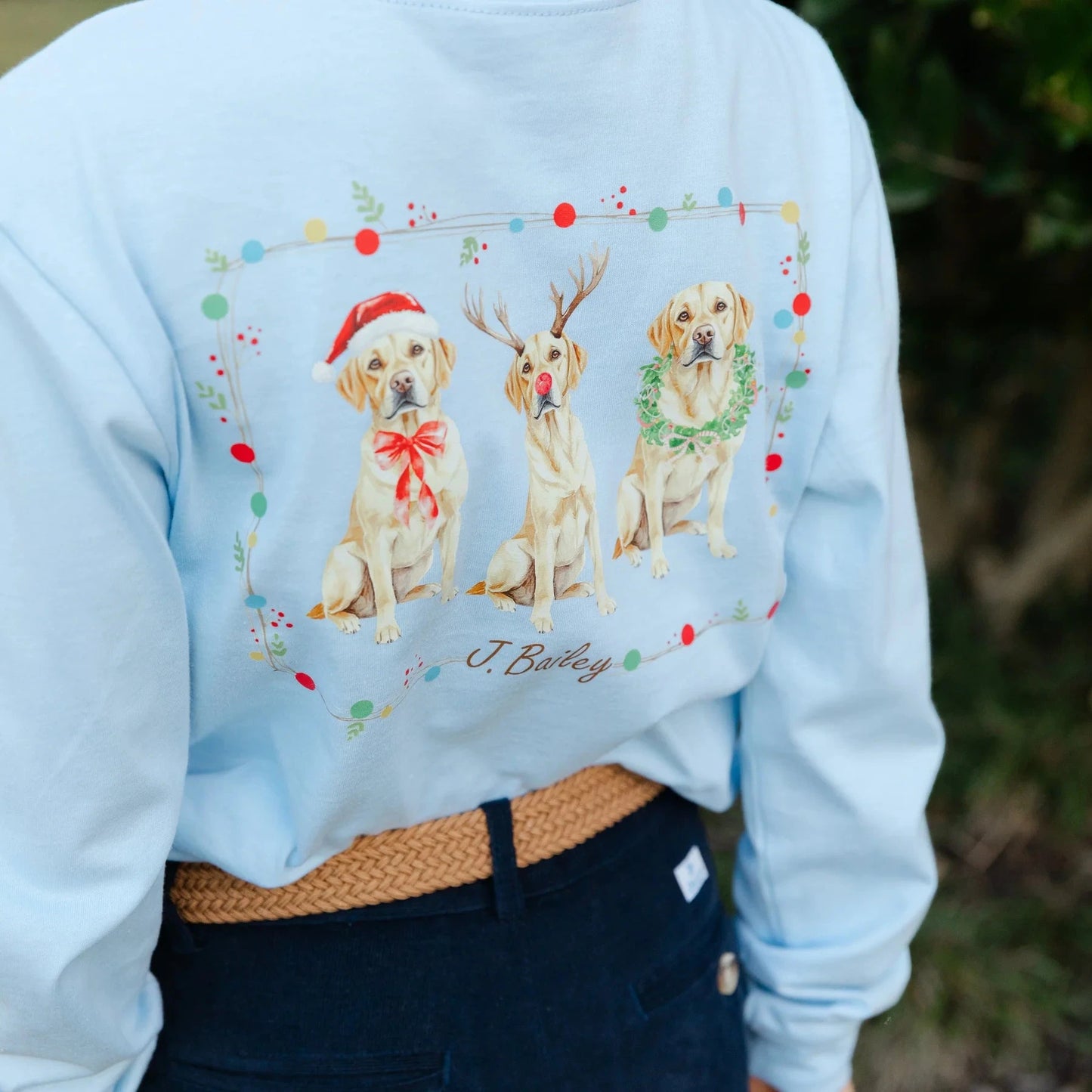 Bailey Boys Long Sleeve Logo Tee - Christmas Labs