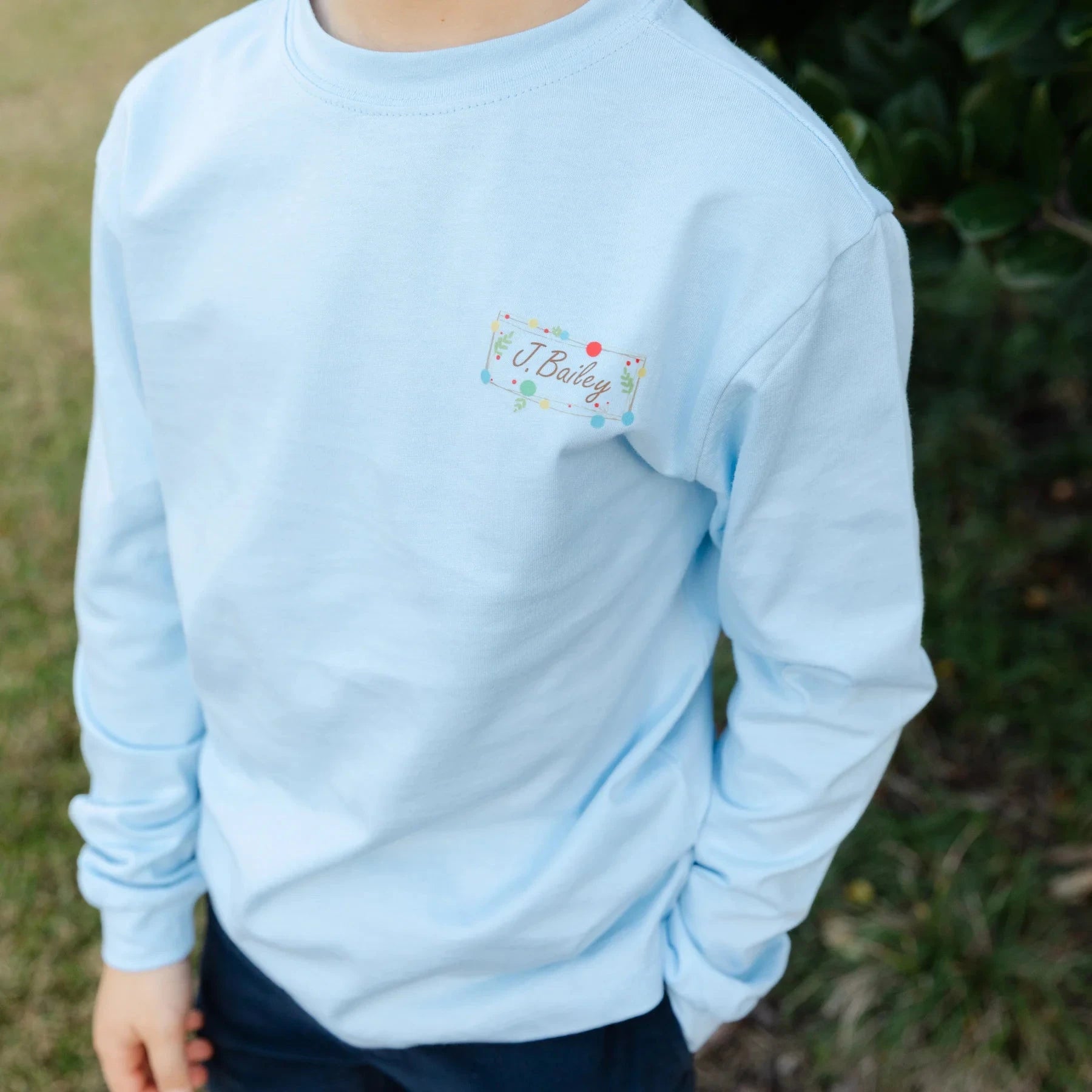 Bailey Boys Long Sleeve Logo Tee - Christmas Labs