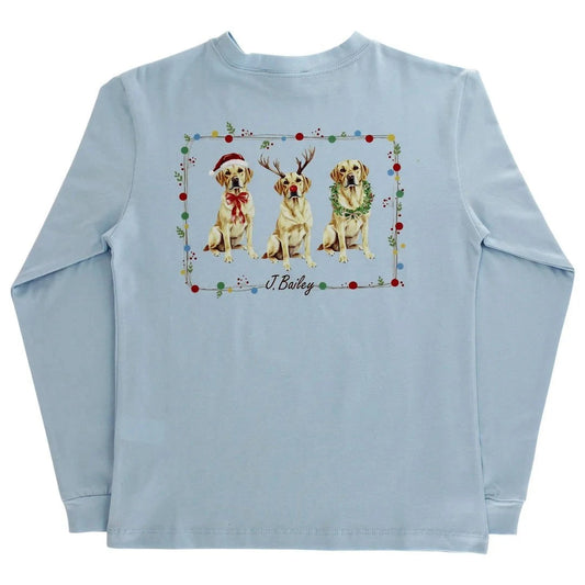 Bailey Boys Long Sleeve Logo Tee - Christmas Labs
